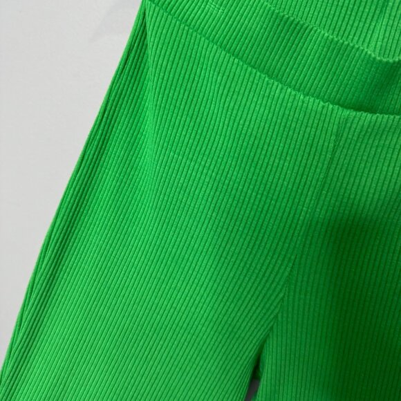 ALTAR'D STATE REVIVAL green rib knit flare pants size S - Picture 5 of 6